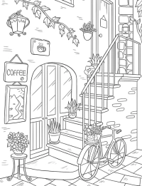 Old Street Corners Coloring Book - 5