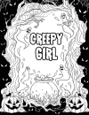 Creepy Girl Coloring Book - thumbnail - 3