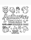 Autumn Charm Cute & Easy Coloring Book - thumbnail - 4