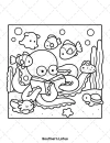Ocean Home Cute & Easy Coloring Book - thumbnail - 4