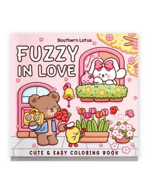 Fuzzy In Love Cute & Easy Coloring Book