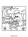 Spooky Summer Cute & Easy Coloring Book - thumbnail - 4