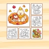Comfy Vibes: Cozy Autumn Girl Coloring Book - thumbnail - 2