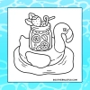 Comfy Vibes: Cozy Summer Girl Coloring Book - thumbnail - 4