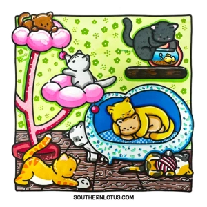 Gallery template image - Cat Moments, Adult Coloring Book Markers, Download Free Pdf Printable Colouring Pages