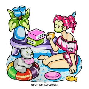 Gallery template image - Self-Care, Coloring Book for Women, Download Free Pdf Printable Colouring Pages