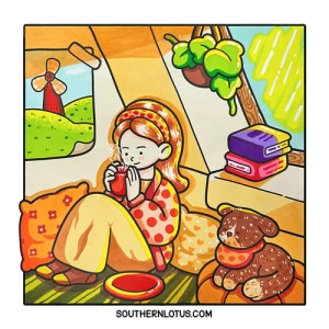 Gallery template image - Cozy Girl Relaxation, Girls Coloring Books, Download Free Pdf Printable Colouring Pages