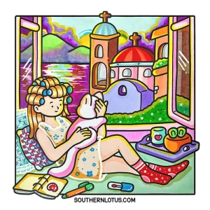 Gallery template image - Cozy Girl Love, Hygge Corner Coloring Book, Download Free Pdf Printable Colouring Pages