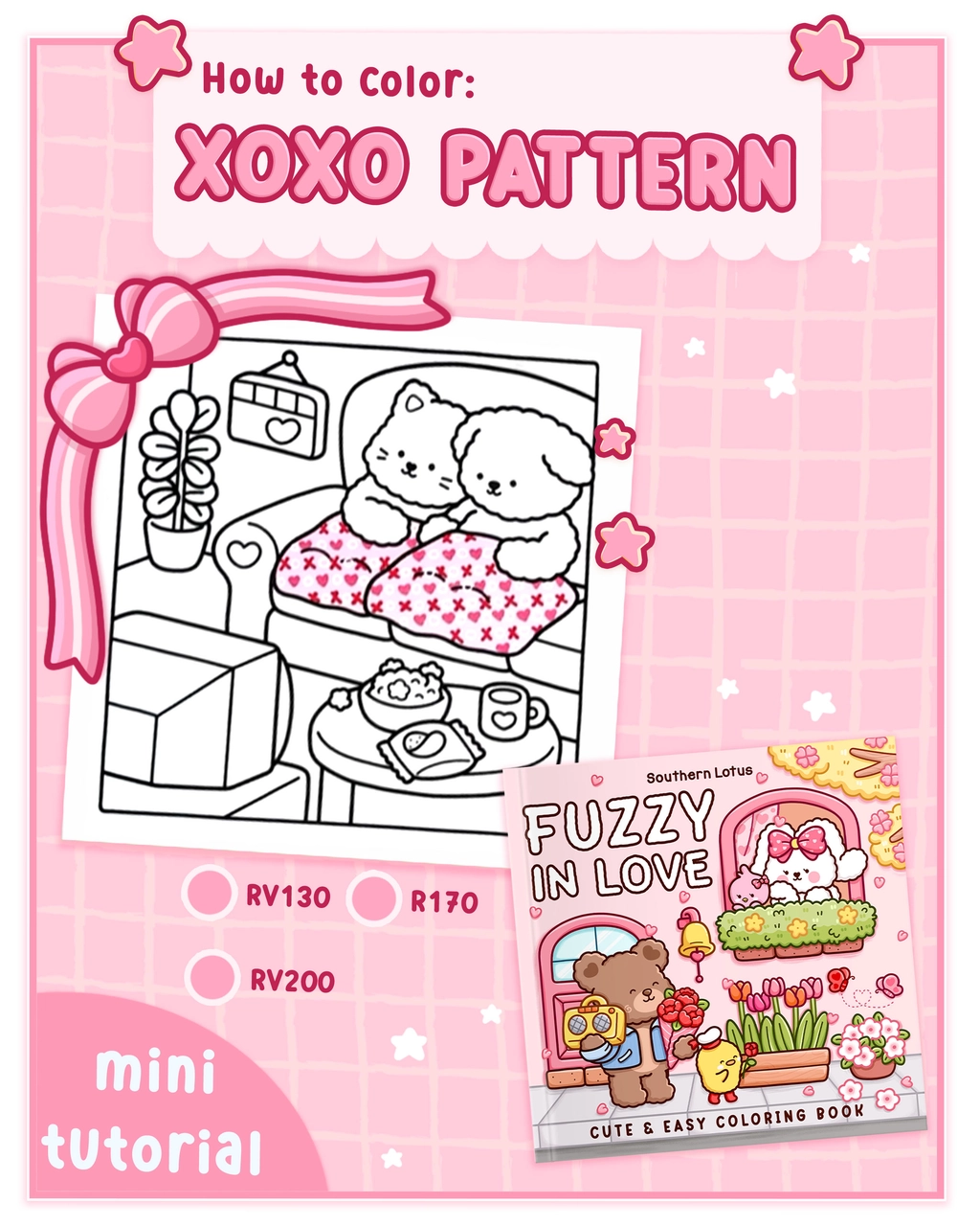 How to Color XOXO Pattern