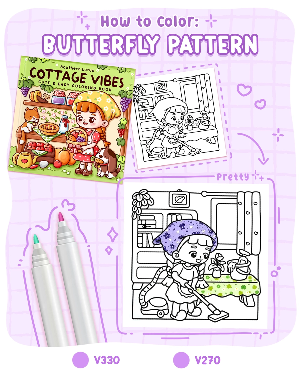 How to Color Butterfly Pattern