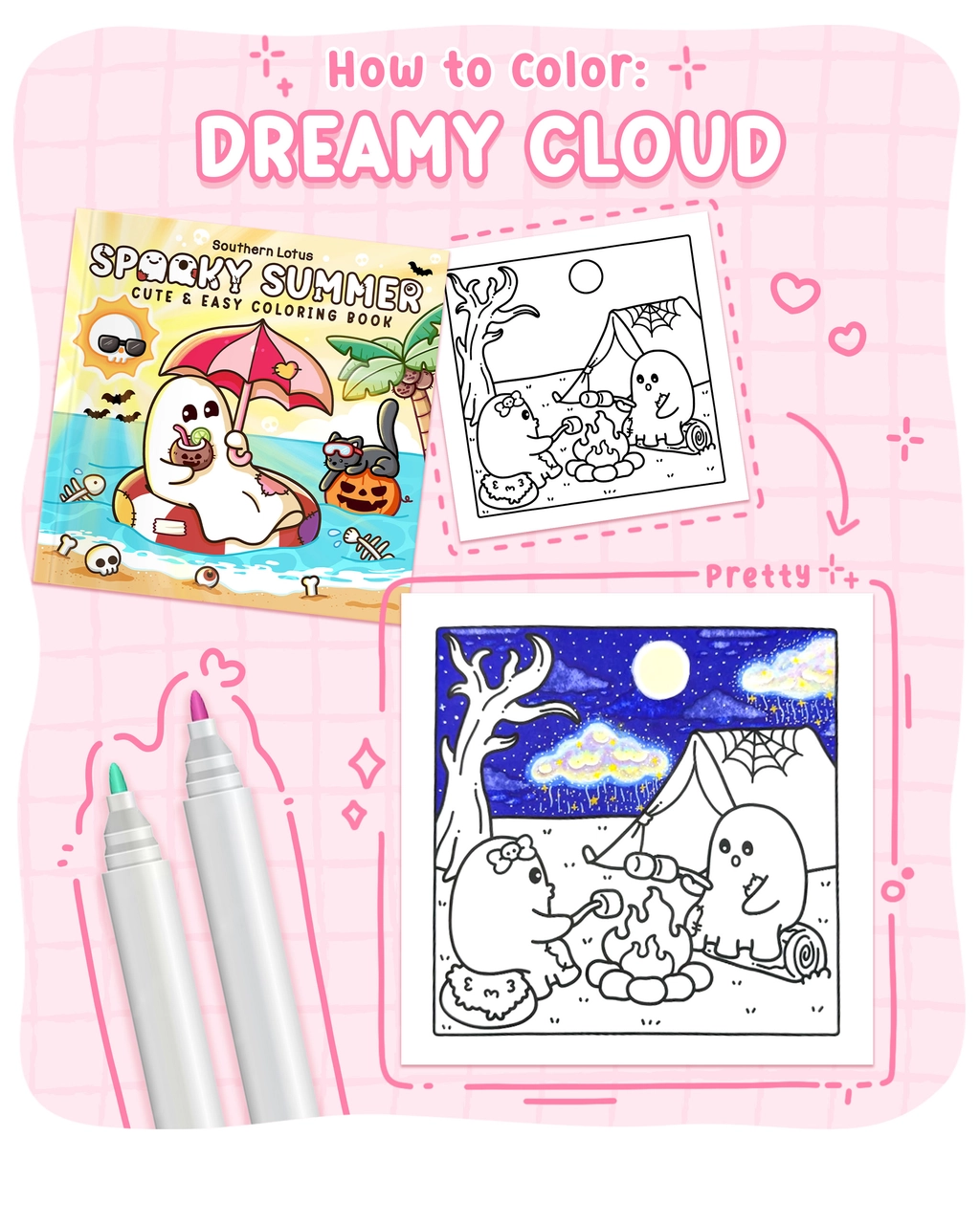 How to Color Dreamy Clouds