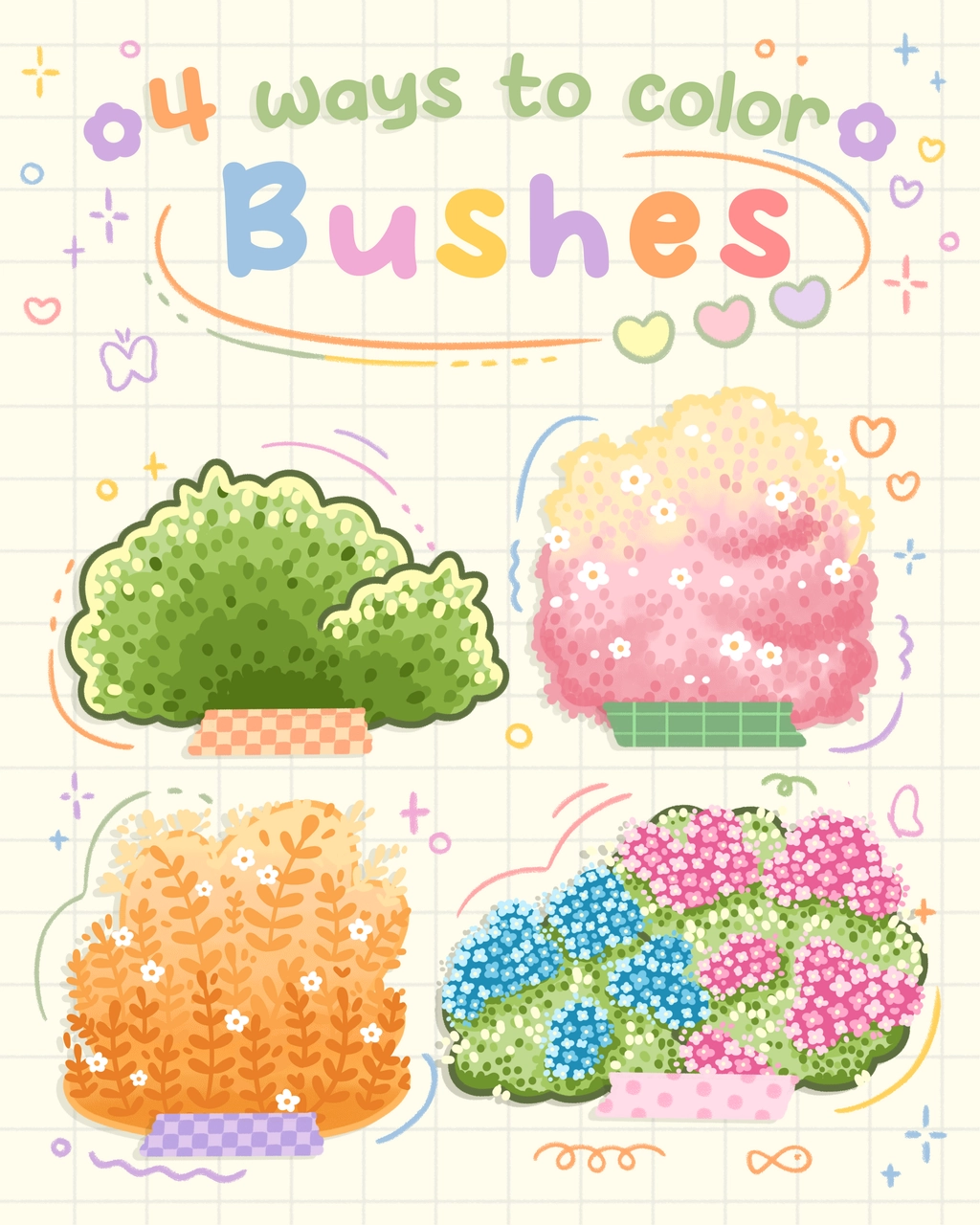 How to Draw Bushes: A Relaxing Way to Bring Nature into Your Cozy Coloring Page