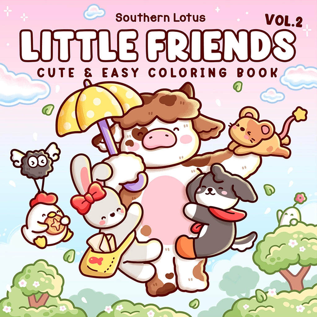 Escape the Stress with the Little Friends Vol. 2 Coloring Book: Your Relaxing Coloring Book