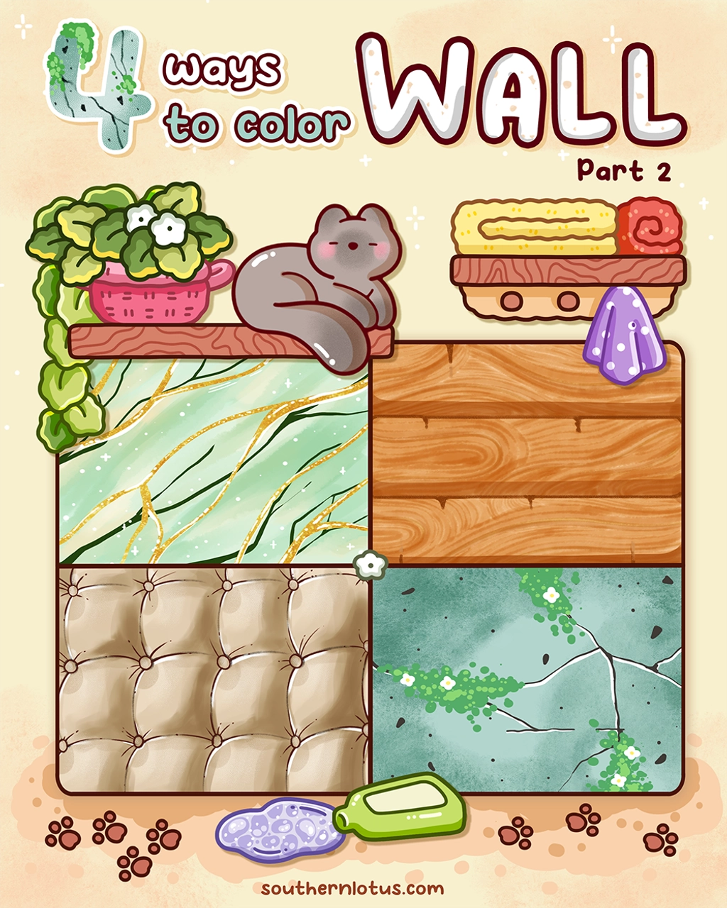 How to Color Walls: Step-by-Step Tutorials for Cozy Coloring Pages