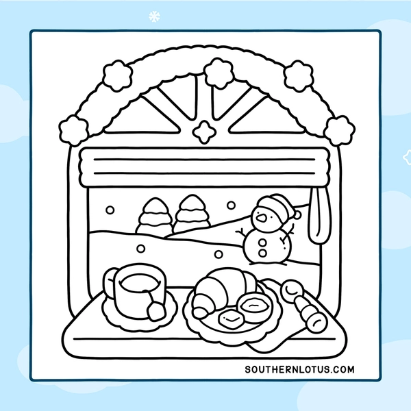 Comfy Vibes: Cozy Winter Girl Coloring Book - 5