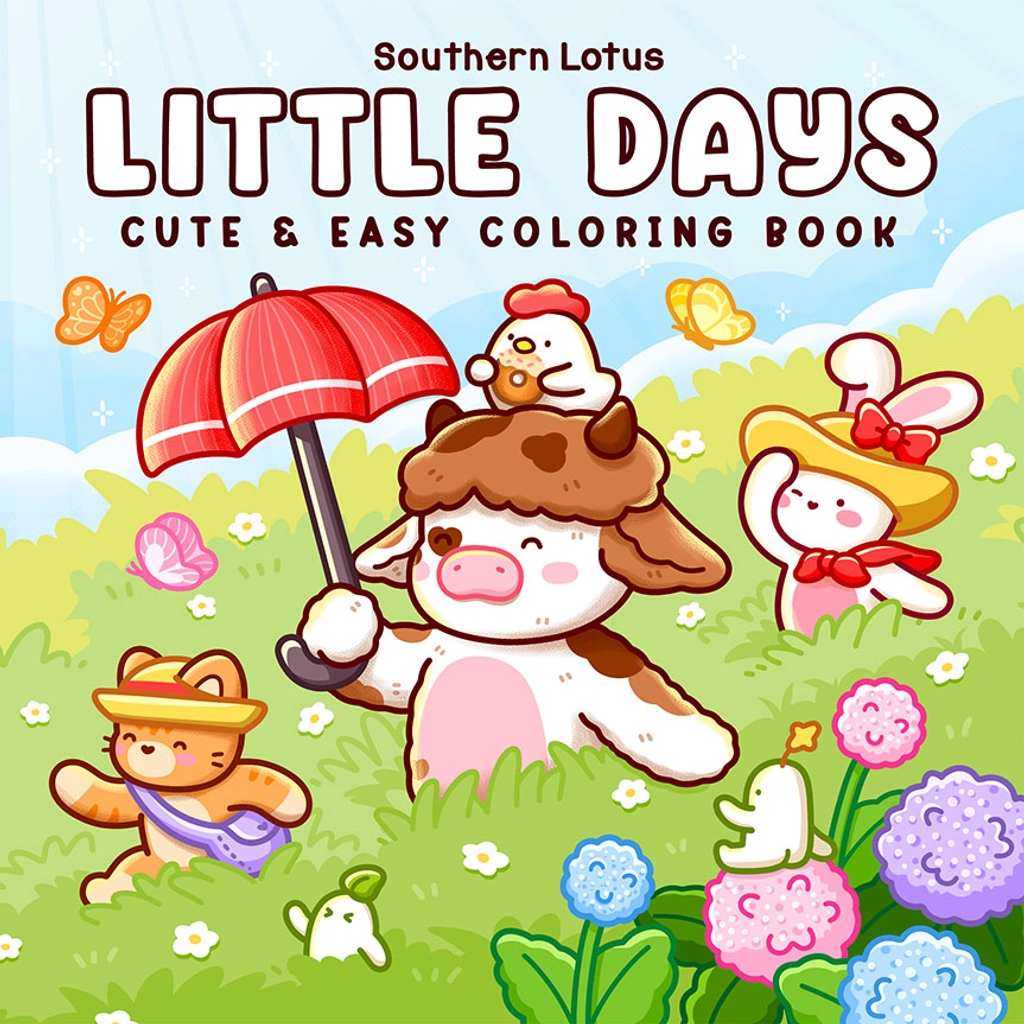 Little Days Coloring Book: A Cozy Adventure of Animal Friends
