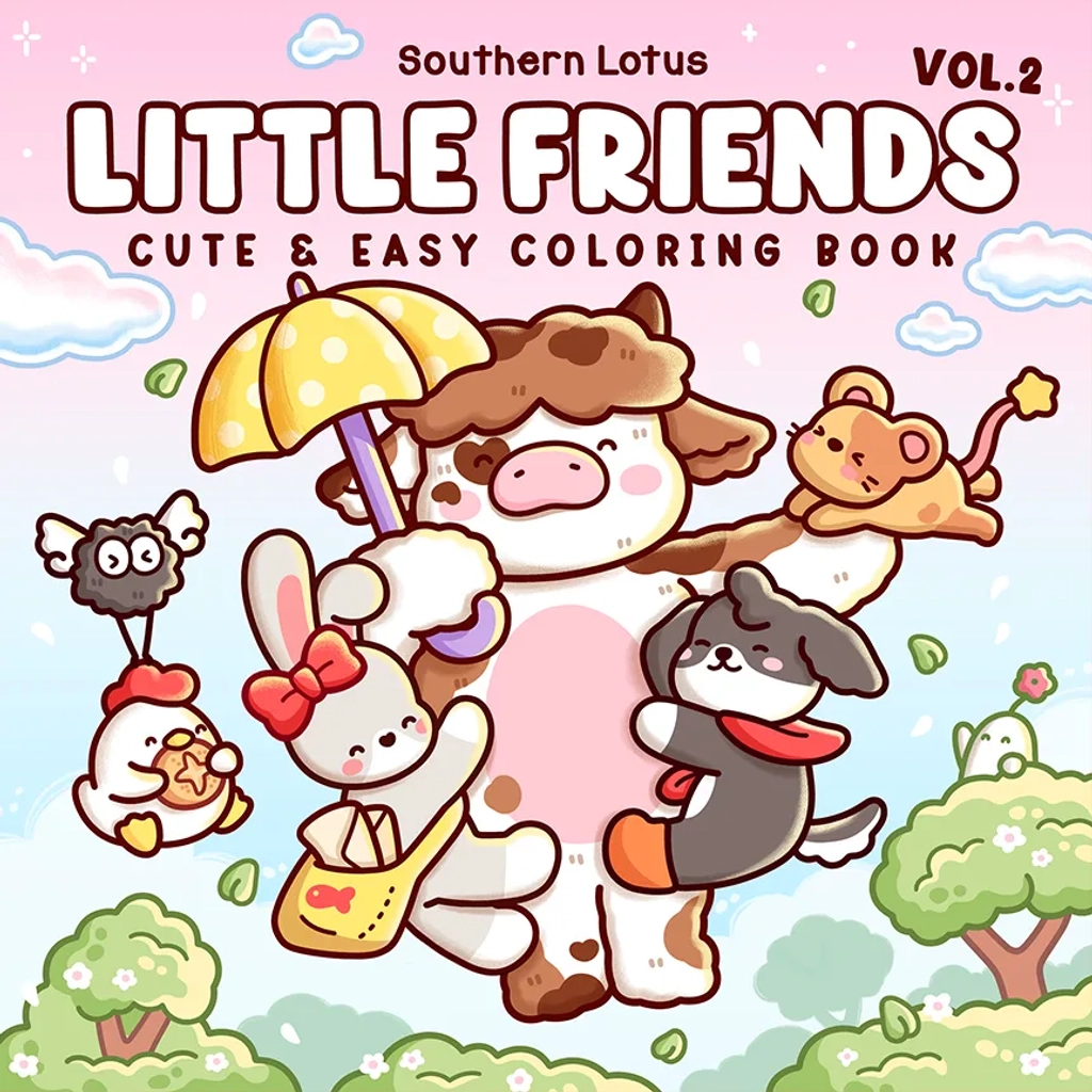 Escape the Stress with the Little Friends Vol. 2 Coloring Book: Your Relaxing Coloring Book