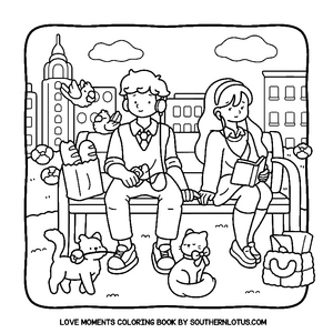 Free Love Moments Coloring Book - 0