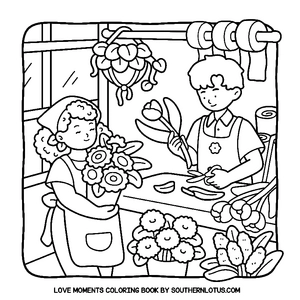 Free Love Moments Coloring Book - 1