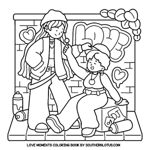 Free Love Moments Coloring Book - 2