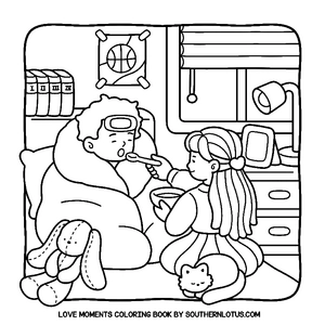 Free Love Moments Coloring Book - 3