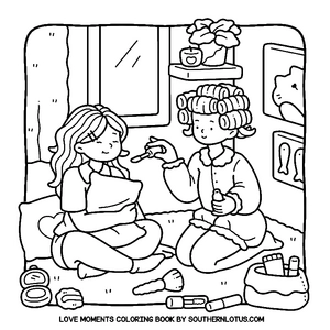 Free Love Moments Coloring Book - 4