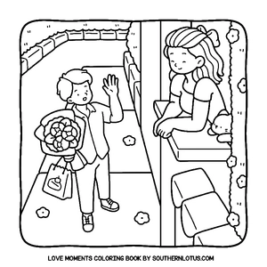 Free Love Moments Coloring Book - 6