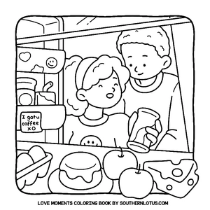 Free Love Moments Coloring Book - 7