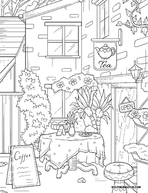 Free Old Street Corners Coloring Book - 8