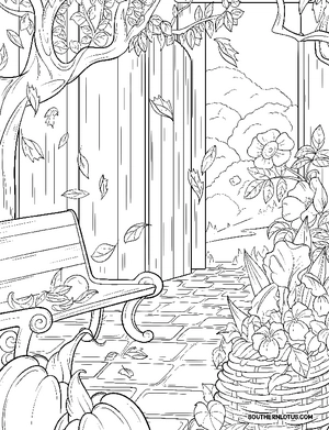 Free Autumn Charm Coloring Book - 2