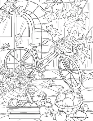 Free Autumn Charm Coloring Book - 3