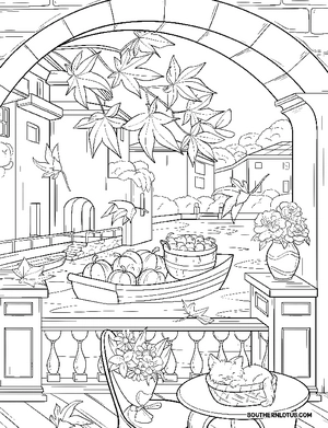 Free Autumn Charm Coloring Book - 4