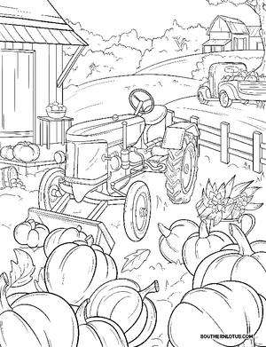 Free Autumn Charm Coloring Book - 6