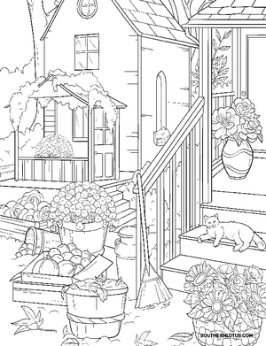 Free Autumn Charm Coloring Book - 7