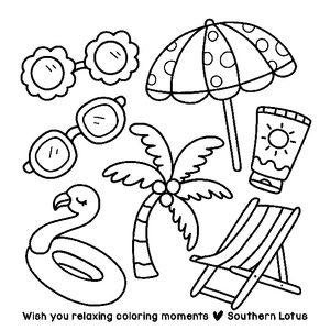Free This Summer Funky & Easy Coloring Book - 0
