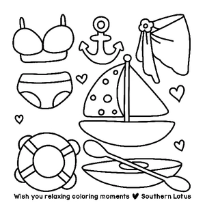 Free This Summer Funky & Easy Coloring Book - 2