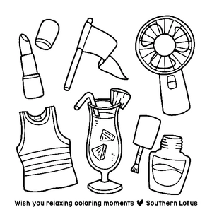 Free This Summer Funky & Easy Coloring Book - 5