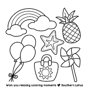 Free This Summer Funky & Easy Coloring Book - 7