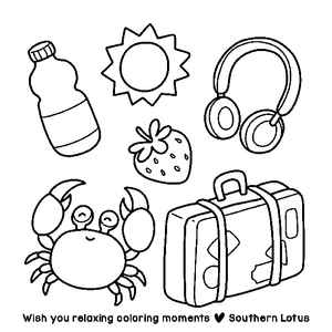 Free This Summer Funky & Easy Coloring Book - 8