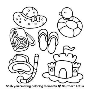 Free This Summer Funky & Easy Coloring Book - 9