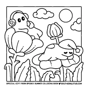 Free Spooky Summer Cute & Easy Coloring Book - 5