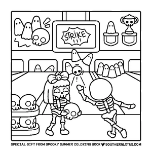 Free Spooky Summer Cute & Easy Coloring Book - 7