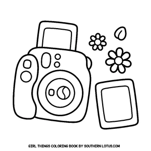 Free Girl Things Coloring Book - 0