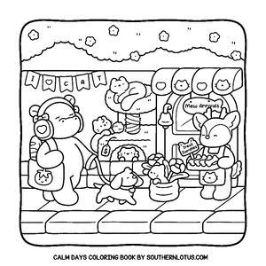 Free Calm Days Coloring Book - 0