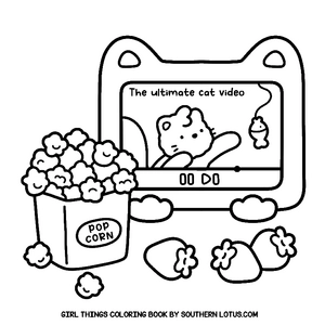 Free Girl Things Coloring Book - 1