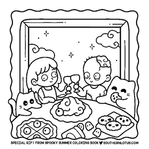 Free Spooky Summer Cute & Easy Coloring Book - 9