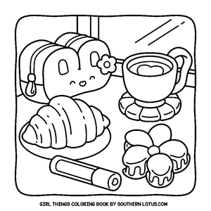 Free Girl Things Coloring Book - 2