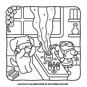 Free Calm Days Coloring Book - 2