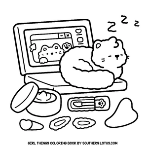 Free Girl Things Coloring Book - 3