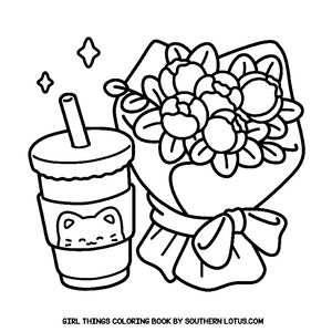 Free Girl Things Coloring Book - 4